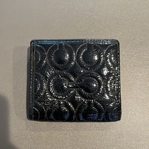Coach Wallet Black Patent Leather